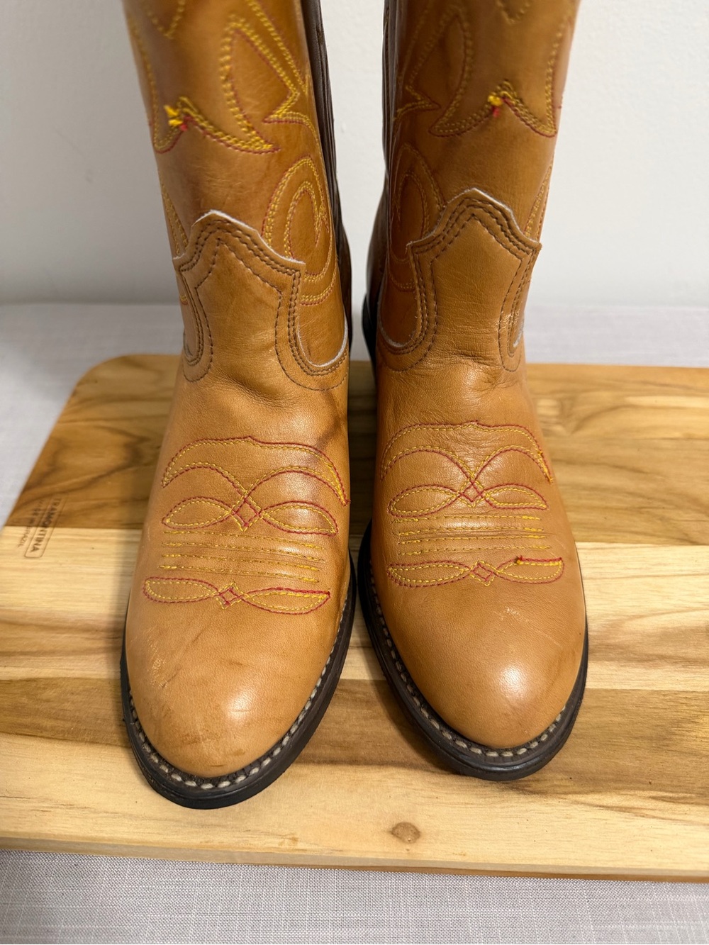 Texas Vintage Women's Low Heel Embroidered Boot Size 5.5 #267023 - Picture 4 of 13